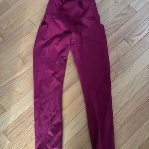 Lululemon Burgundy High-Waisted Leggings